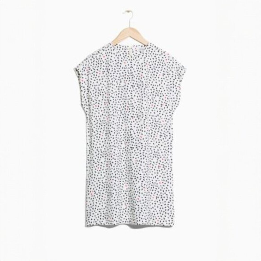 & Other Stories T-Shirt Dress in Petite Hearts - sz 4